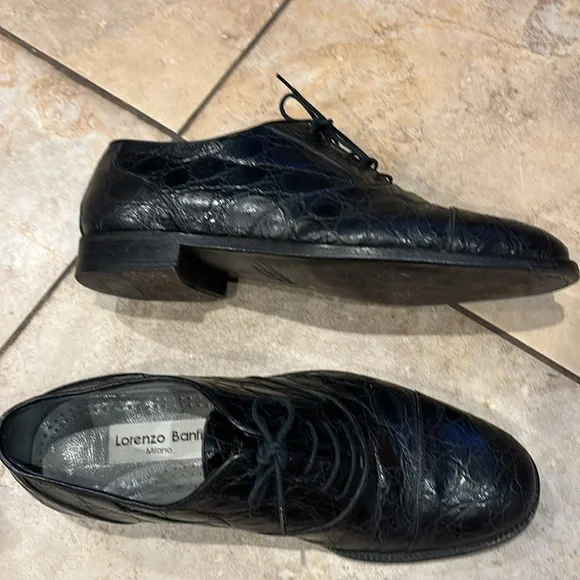 Lorenzo Banfi Man’s Italian Shoe Crocodile Dressing size 8 - Picture 14 of 16